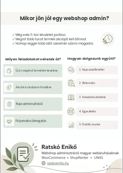 Webshop adminisztráció és online háttértámogatás kisvállalkozásoknak — 2. kép